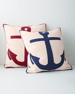 Anchors Coastal Indoor-Outdoor Pillow Collection