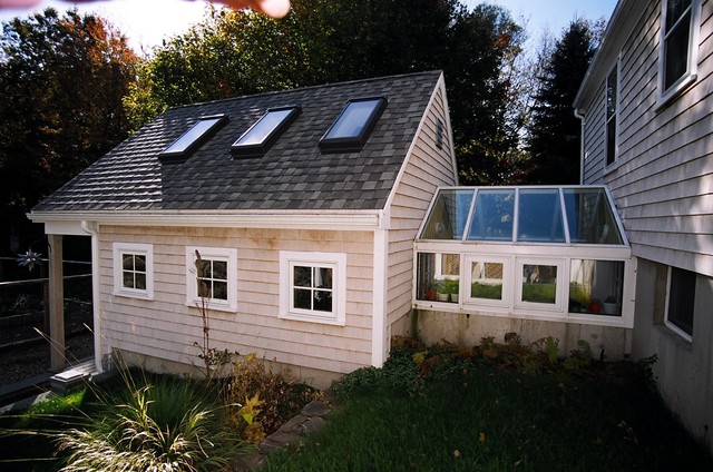 Expanded Cape Style House Ipswich Ma Traditional Garden Shed