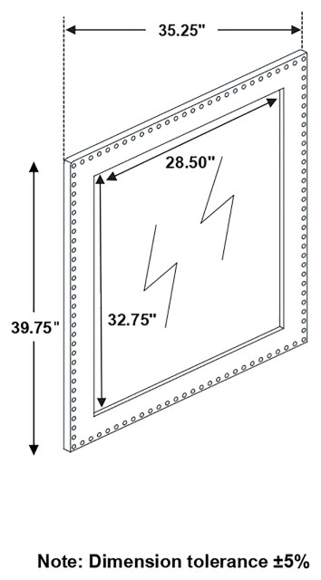 Melody Rectangular Upholstered Dresser Mirror Grey - Transitional ...