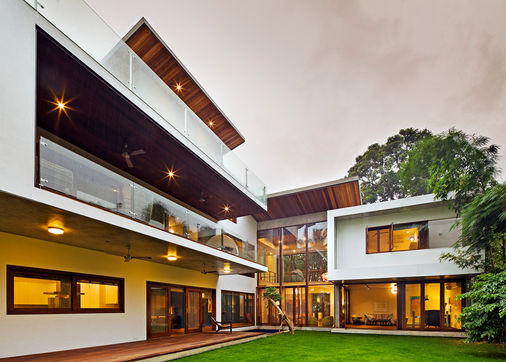 This is an example of an industrial home design in Bengaluru.
