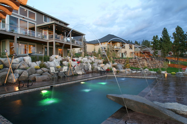 Pool + Fire + Torch trendy-pool