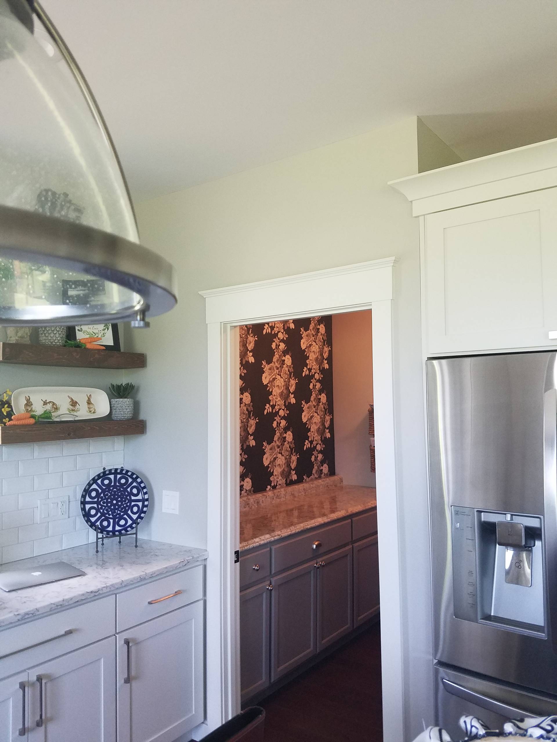 Wallpaper Install: Pantry Accent Wall