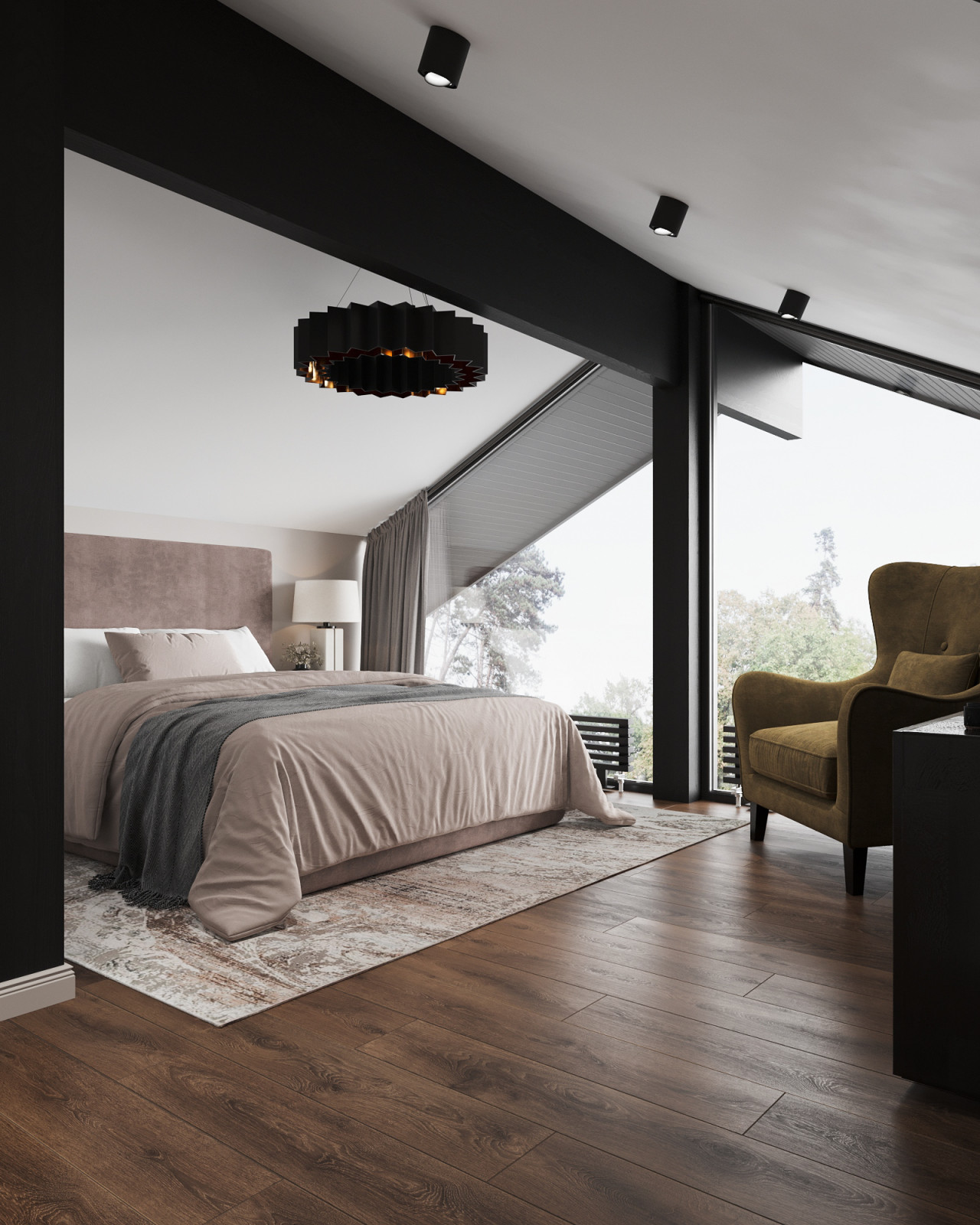 Дом 268м2. Гостевая-спальня.