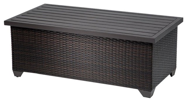 Tk Clics Barbados Outdoor Wicker Storage Coffee Table Espresso Tk Clics Barbados Outdoor Wicker Storage Coffee Table Espresso