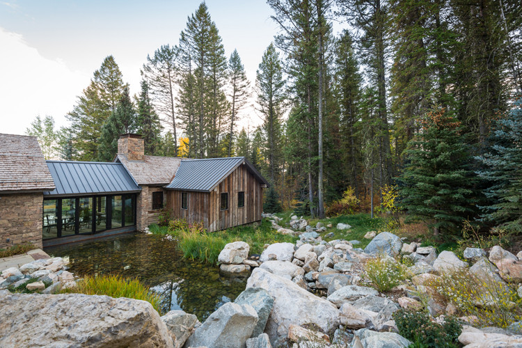 Rustic exterior home idea in Denver