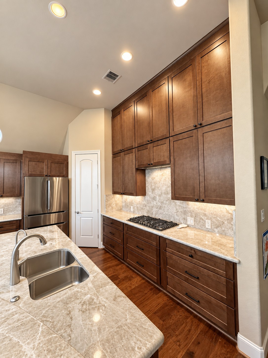 Contemporary Kitchen Remodel with Oversized Island in Cypress, TX