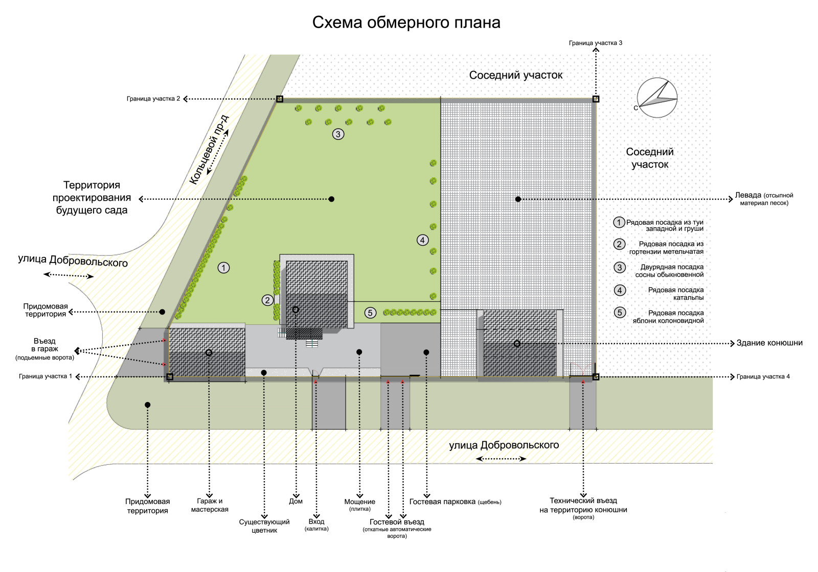 Обмерный план. п. Новый