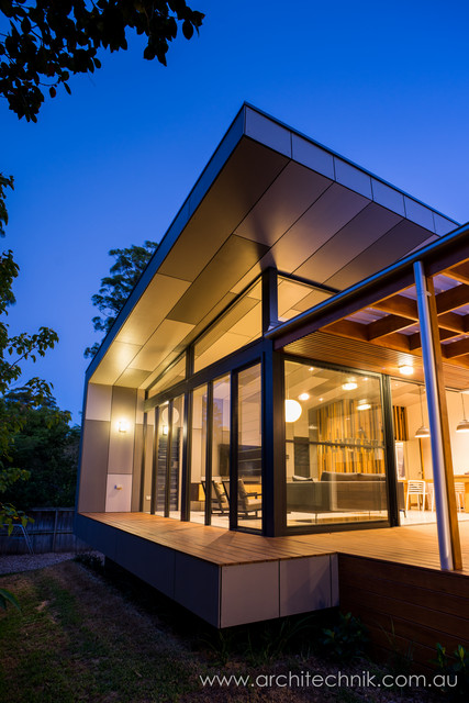 Beecroft House modern-vardagsrum
