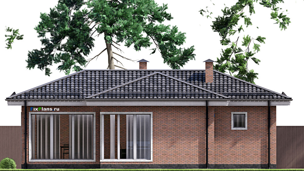 Проект одноэтажного дома 11х14м S60м2 F-15560