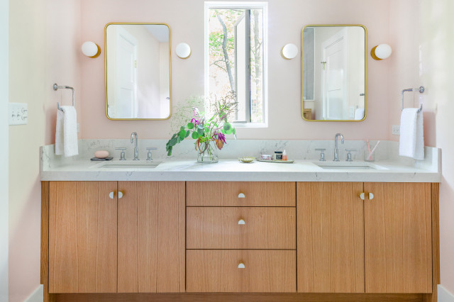 Sinks Mirrors And Lighting In Master Baths, Master Bathroom Double Vanity Mirrors
