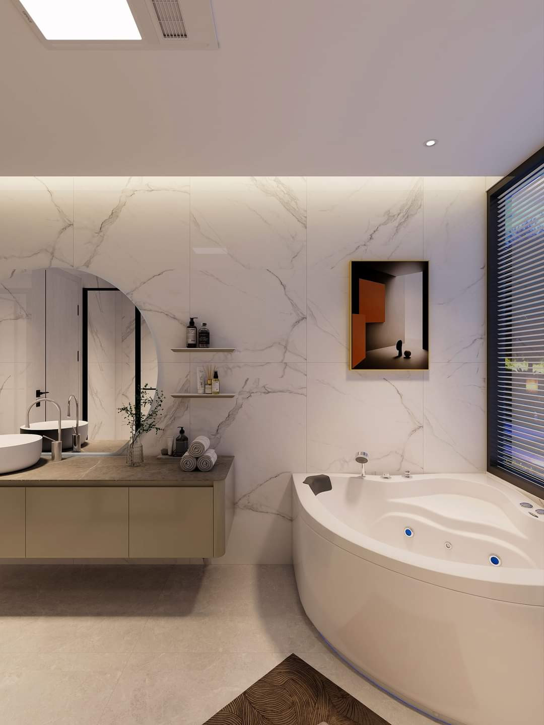Realisation d une salle de bain chic