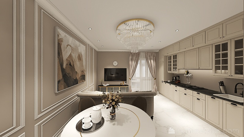 Проект  для молодой семьи в стиле неоклассика