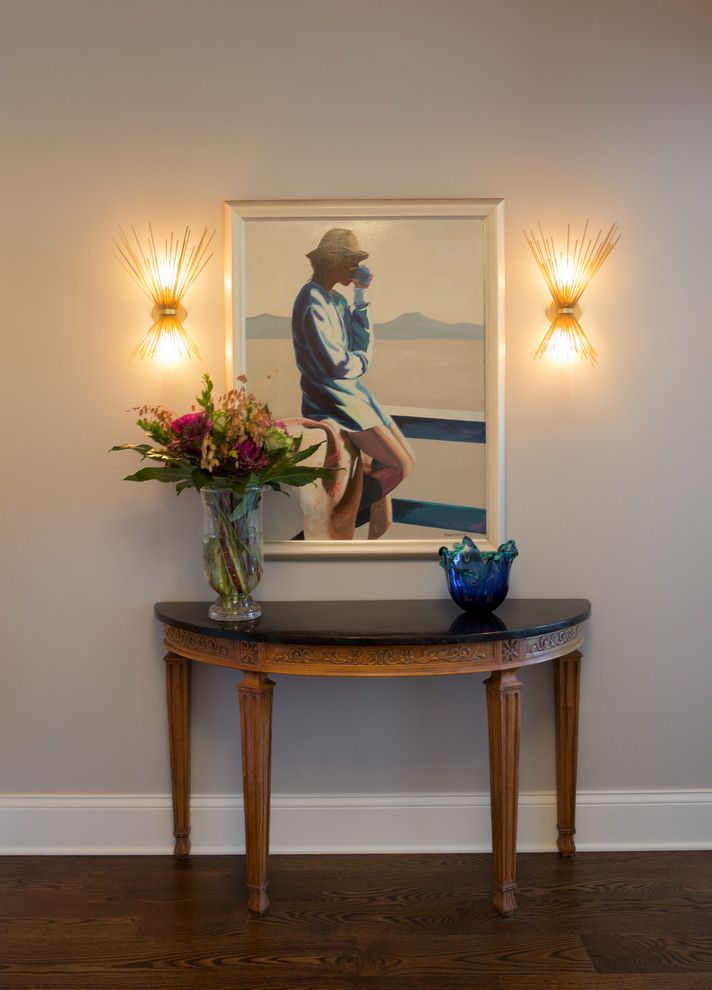 Hallway - transitional hallway idea in Chicago