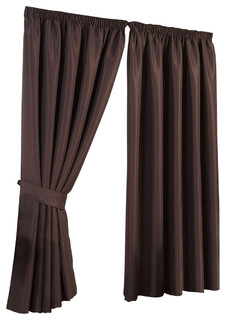 Faux Silk Curtains Including Tiebacks Curtains By Online Home Shop