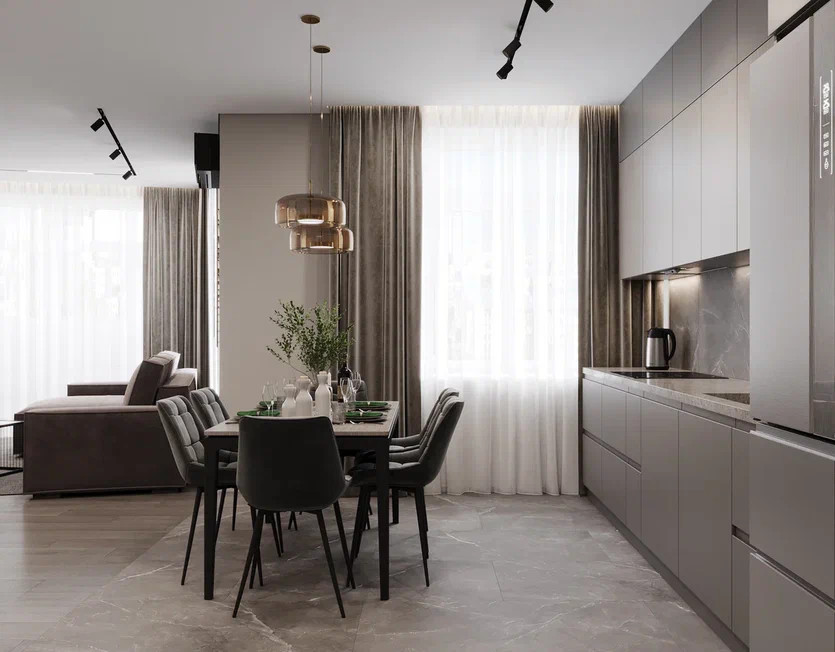 Дизайн проект 4-х комнатной квартиры 145 м2 для семейной пары с детьми