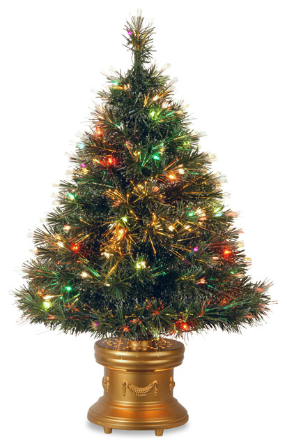36 Fiber Optic Ice Tree With Multicolor Lights Traditional