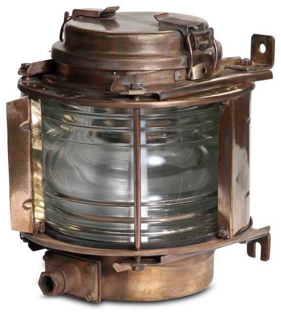 Vintage Brass Ship Lantern Industrial Table Lamps By F In D S Vintage Brass Ship Lantern