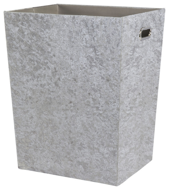 Velvet Hamper, Gray Transitional Hampers by Virventures Houzz