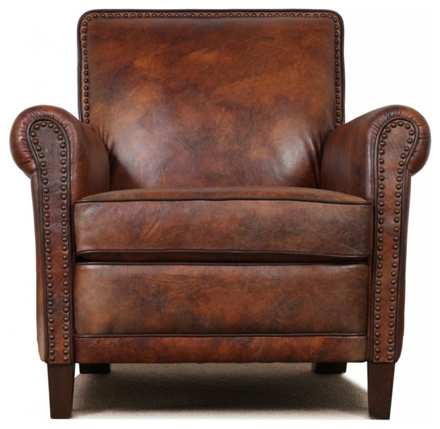 Leather Accent Club Chair