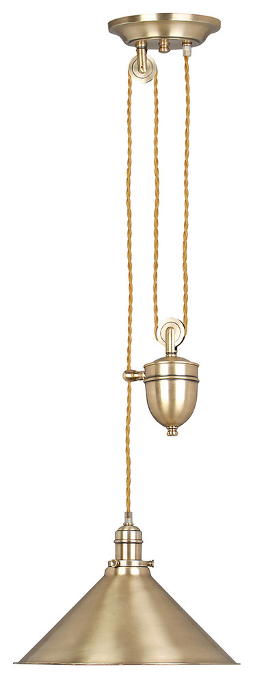 Provence Rise Fall Pendant Aged Brass Transitional Pendant Lighting By Lighting New York