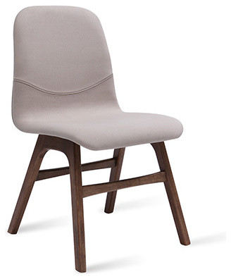 2 x Ava Barley Fabric Walnut Dining Chair