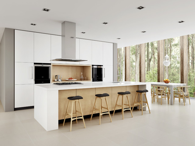 White Minimalist nordico-cocina