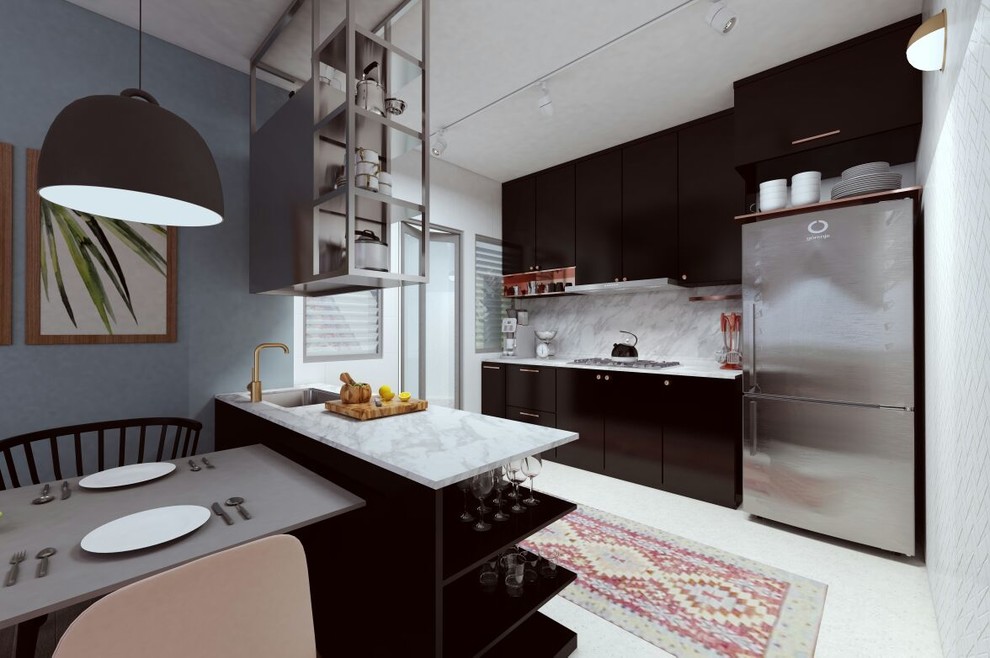 Photo of a transitional kitchen in Singapore.