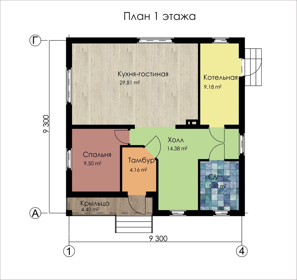 Проект дома из газобетона № 785 — 152 м2