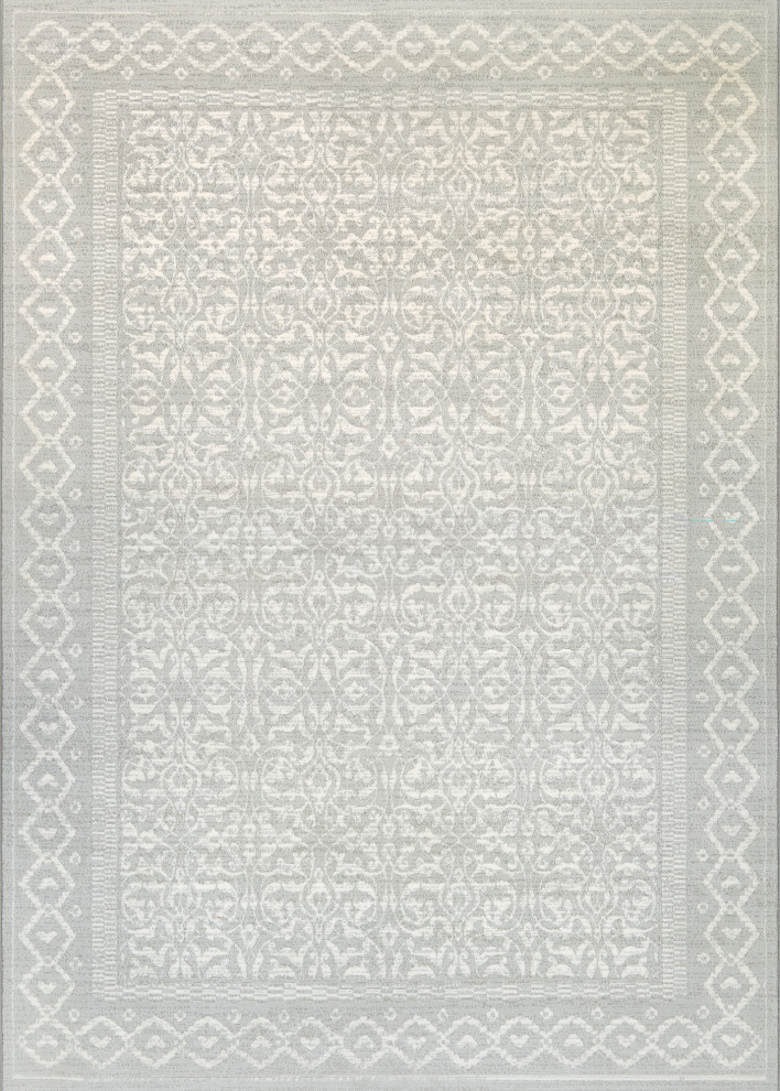Couristan Marina Collection Rimini Rug Pearl/Champagne 5 by 8-Feet 