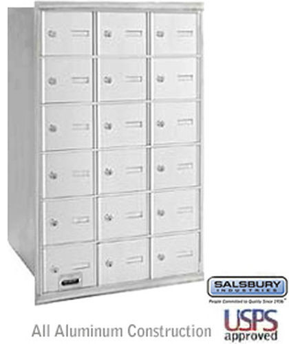 4B+ Horizontal Mailbox - 18 A Doors - Aluminum - Rear Loading - USPS Access