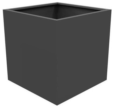 Adezz Aluminium Planter, Black Grey, Florida Cube, 80x80x80cm