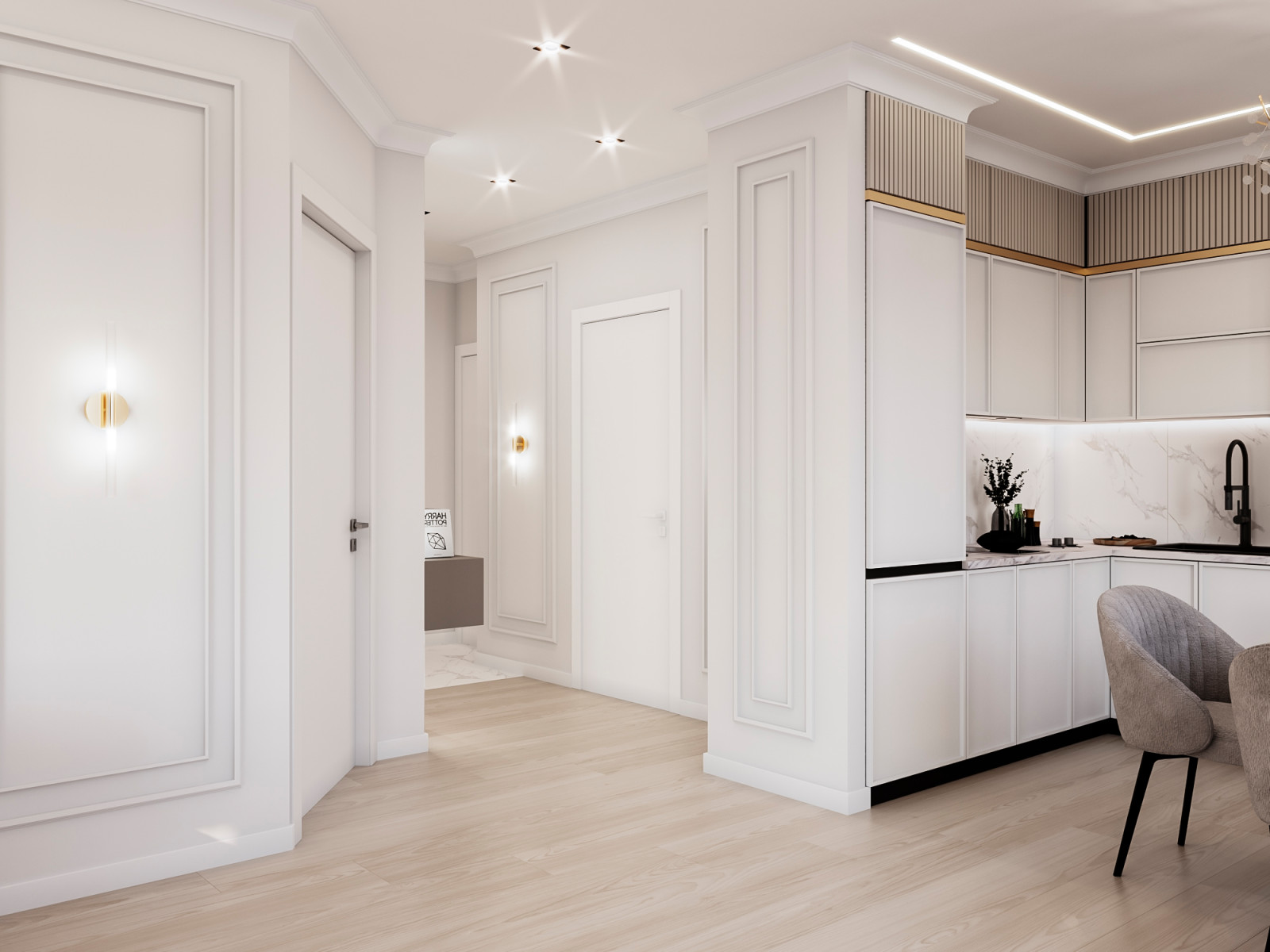 ДИЗАЙН ПРОЕКТ КВАРТИРЫ S=56,07 КВ.М.