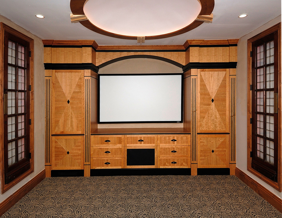 Photo of a traditional home theatre in Other.