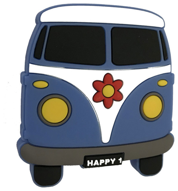 Children's Rubber Flower Power Van Knobs, Set of 5