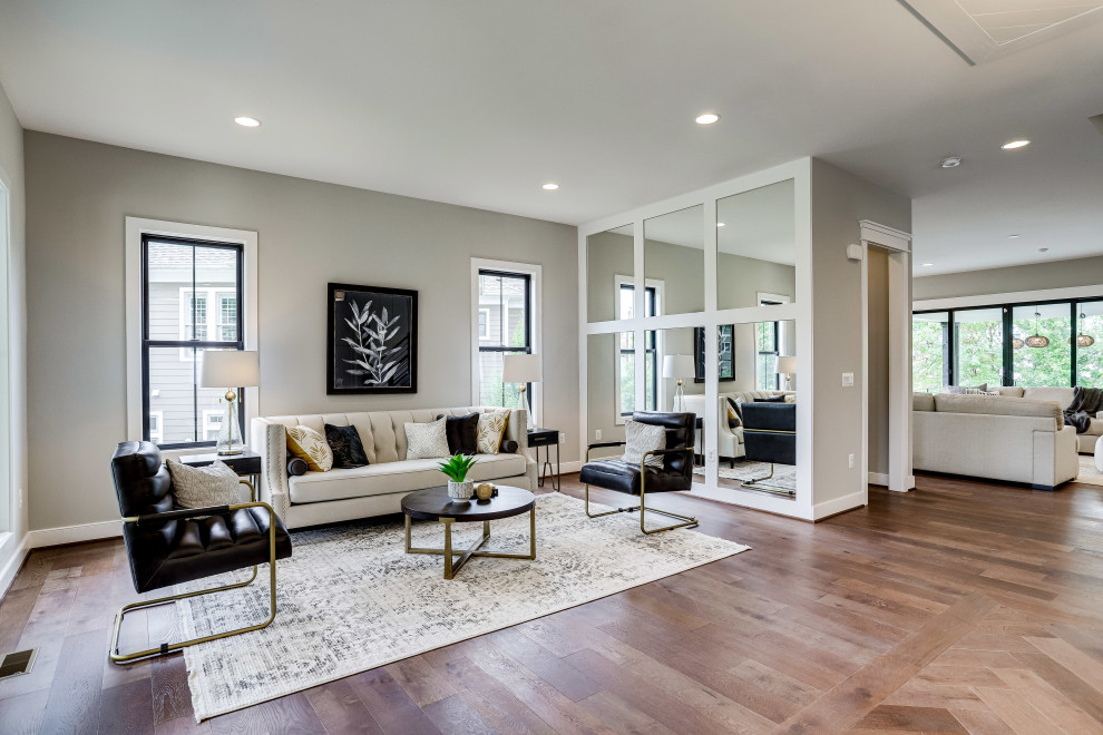 Modern Farmhouse Radford in Falls Church - Farmhouse - Living Room - DC ...