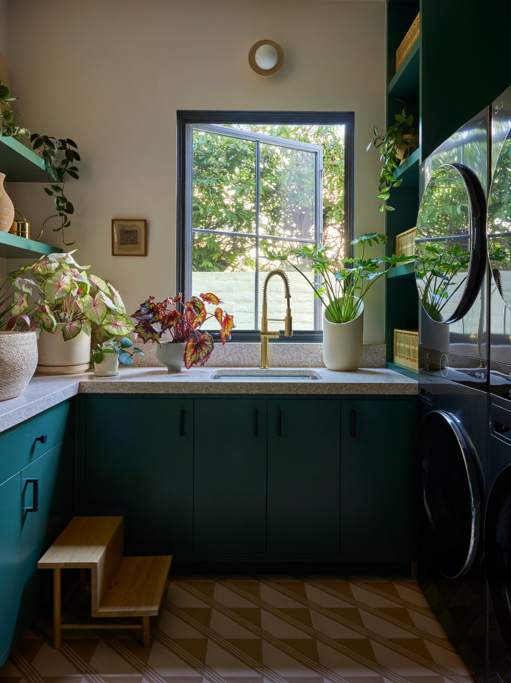 Playful Patterned SoCal - Beach Style - Laundry Room - Orange County ...