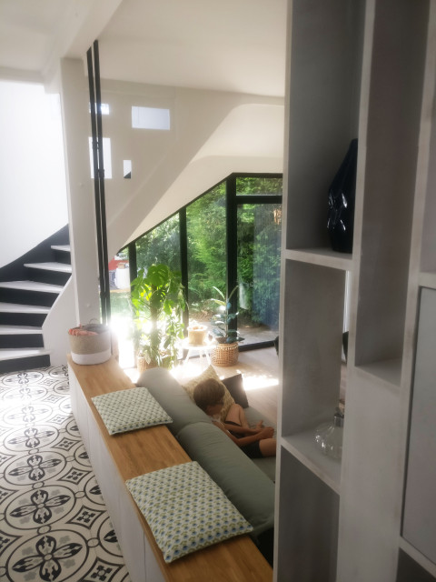 R&eacute;novation maison sur jardin contemporary-living-room