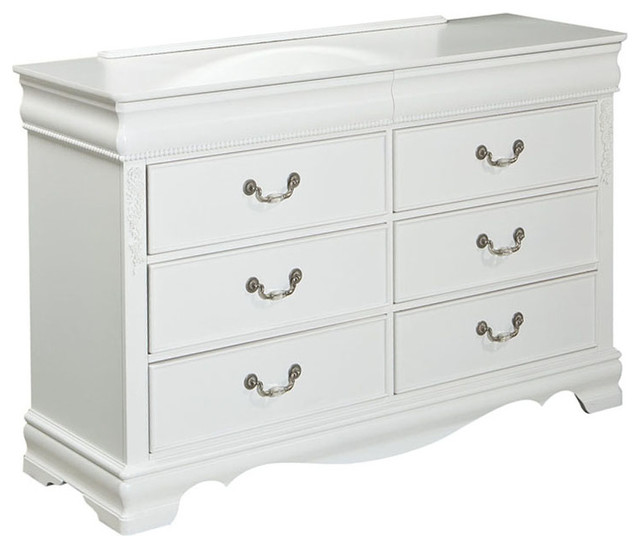 Standard Furniture Jessica 6 Drawer Kids Dresser In White