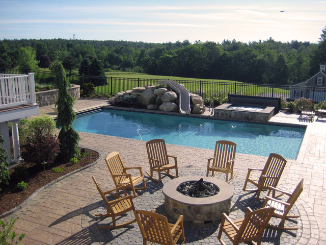 Modern Pool Manchester Nh Londonderry, NH Pool, Patio & Outdoor Kitchen Design and Build modern-pool