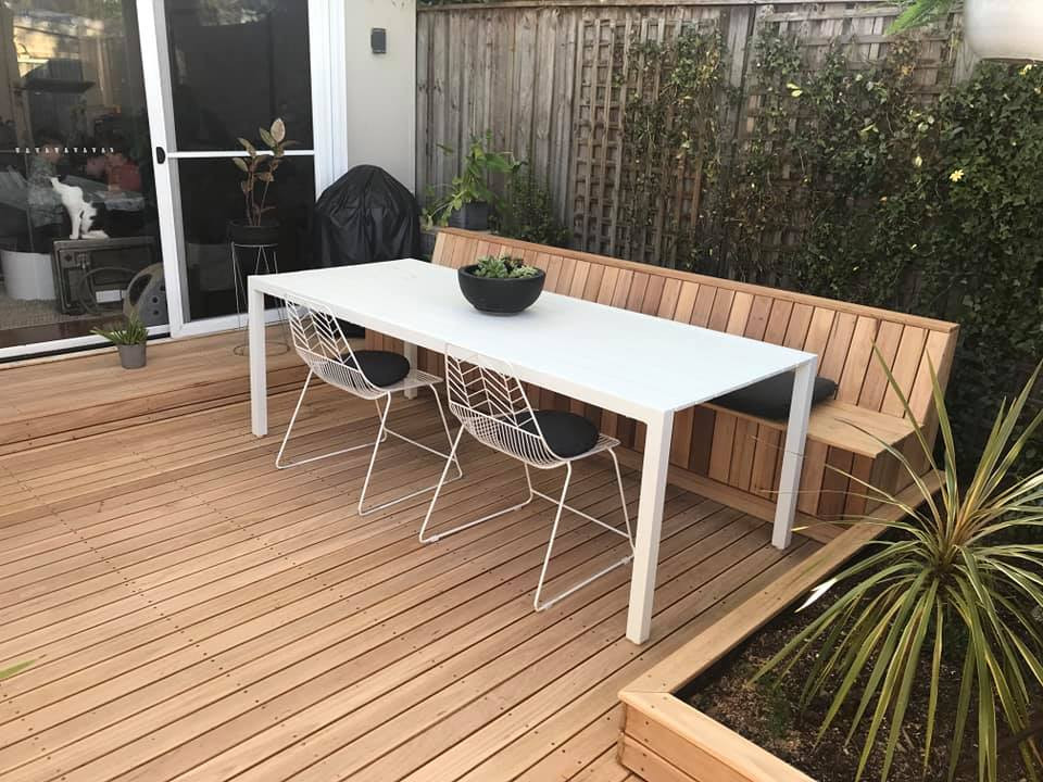 Timber Bench & Alfresco Dining Area