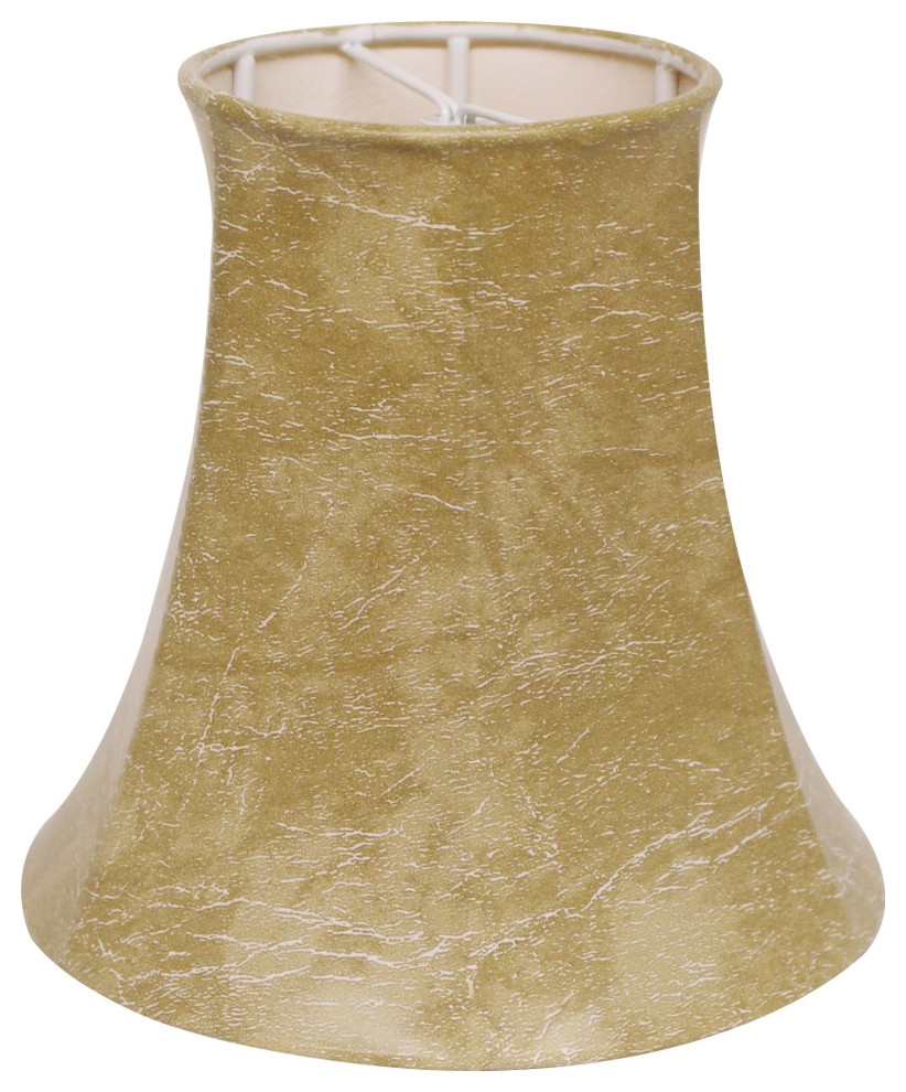 4" Parchment Set of 6 Slanted Faux Chandelier Lampshades Transitional