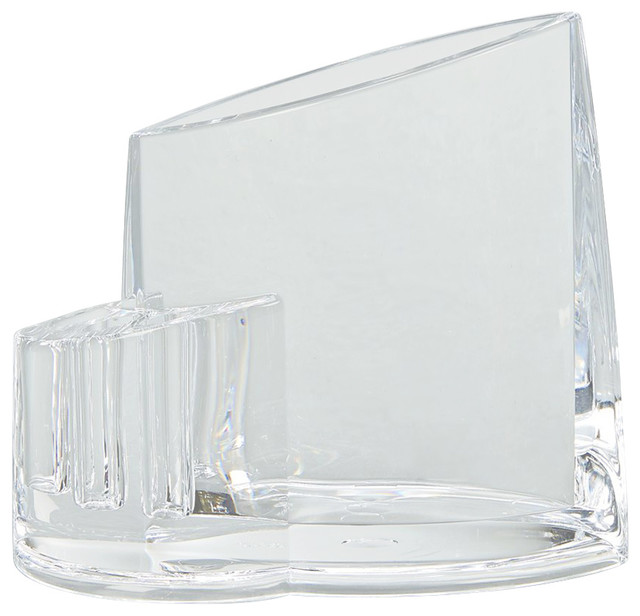 Clear Acrylic Pen And Pencil Caddy 5x4 25x2 Contemporary Desk
