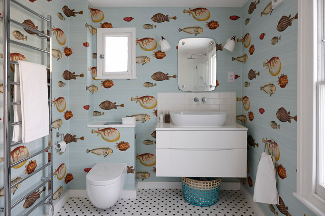 Te apetece un baño de estilo marinero? 6 ideas con papel pintado