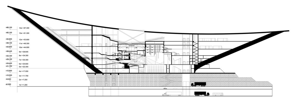 продольный разрез центра