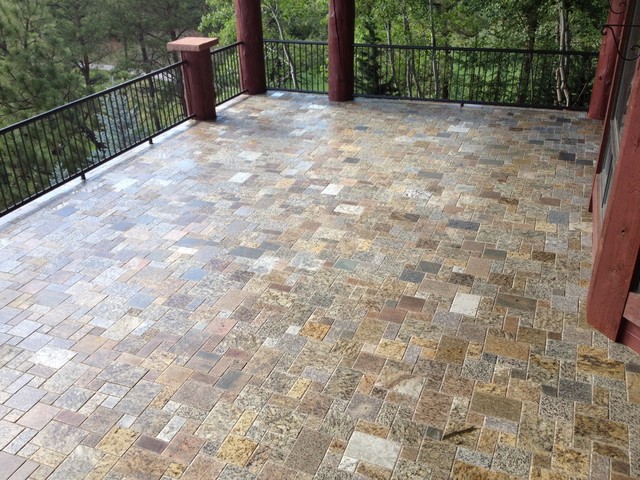 Mini French Pattern Pavers Traditional Patio Detroit By