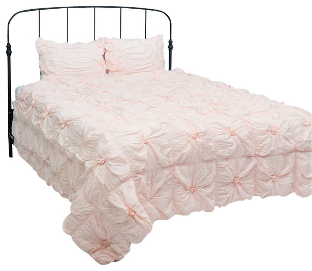Rizzy Home Plush Dreams Lt Pink Comforter Bed Set Duvet Covers Plush Dreams Lt Pink Full Queen Size Comforter Bed Set Contemporary Duvet Covers