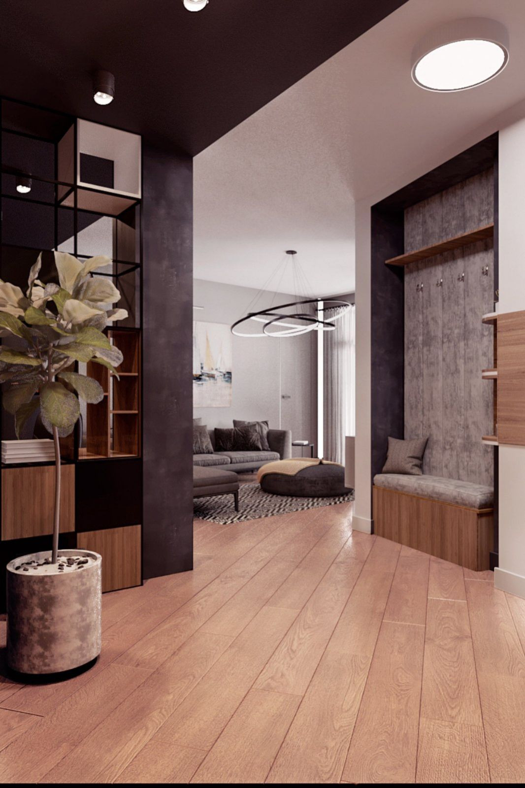 Интерьер для квартиры со сложной планировкой