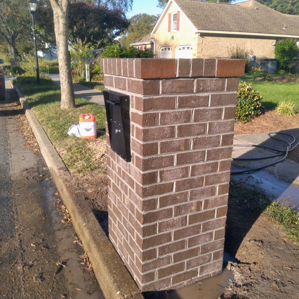 Column Mount Brick Masonry Mailbox - Other - by Boyd's Custom Masonry ...
