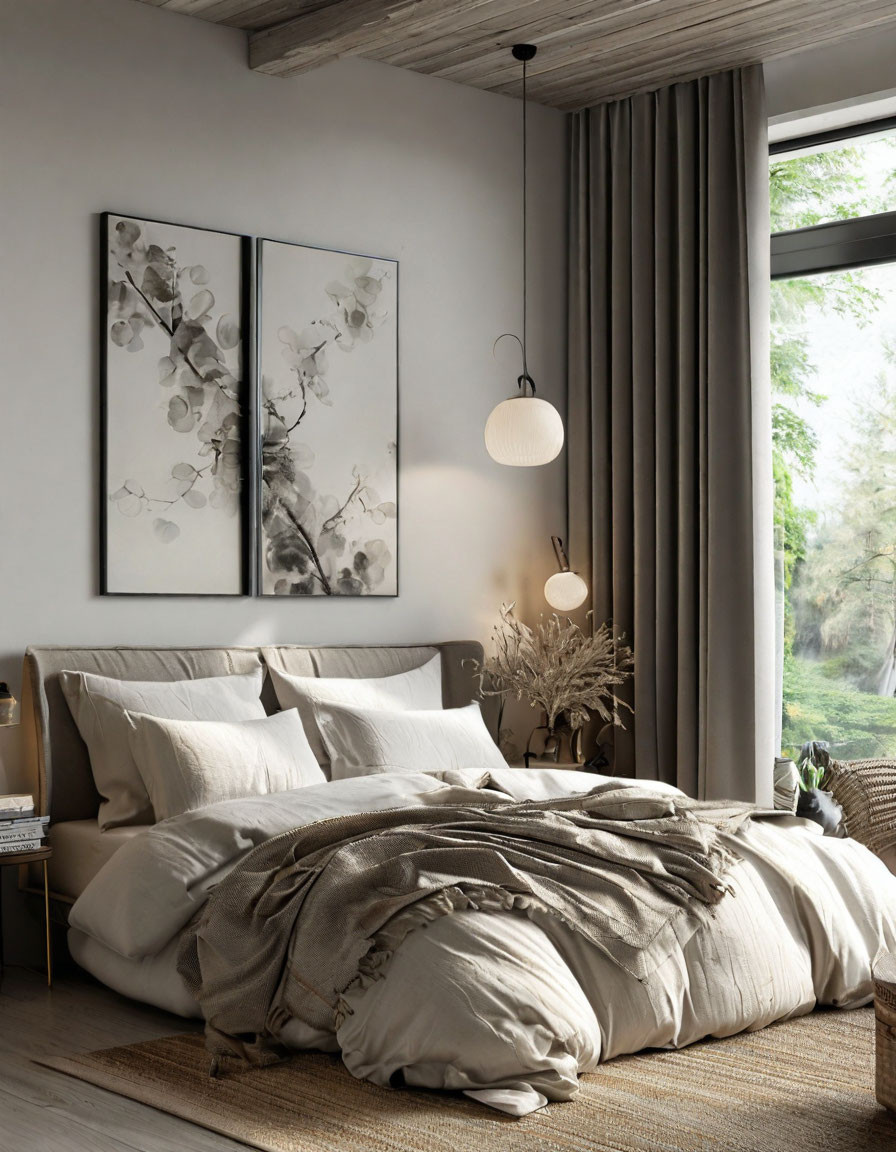 Современные спальни с различным декором и панелями