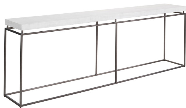 Watts Console Table, Aged Pewter